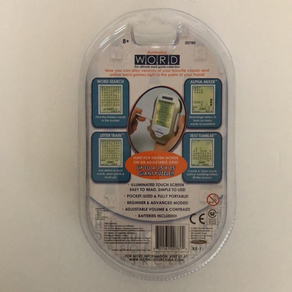 2007 Techno Source Pocket-Sized ILLUMINATED WORD Touch Screen Word Game New - Picture 3 of 10